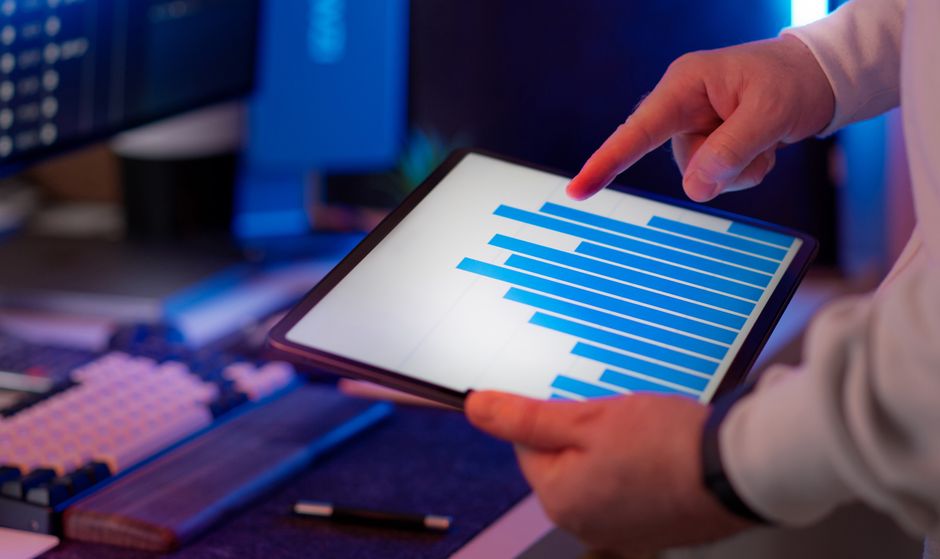 Analytics dashboard showing streaming performance metrics