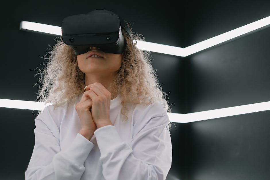 VR 頭顯沉浸式體驗示意圖