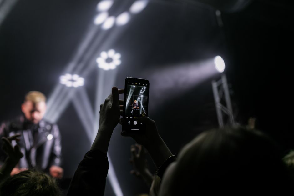 Engaged online audience watching a live stream