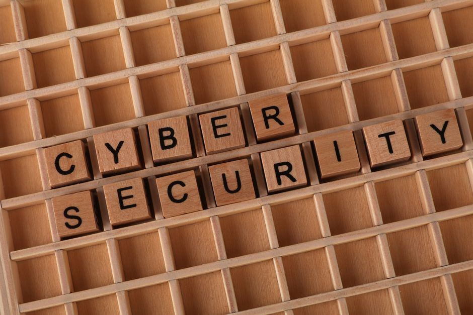 Neon cyber security shield illustration