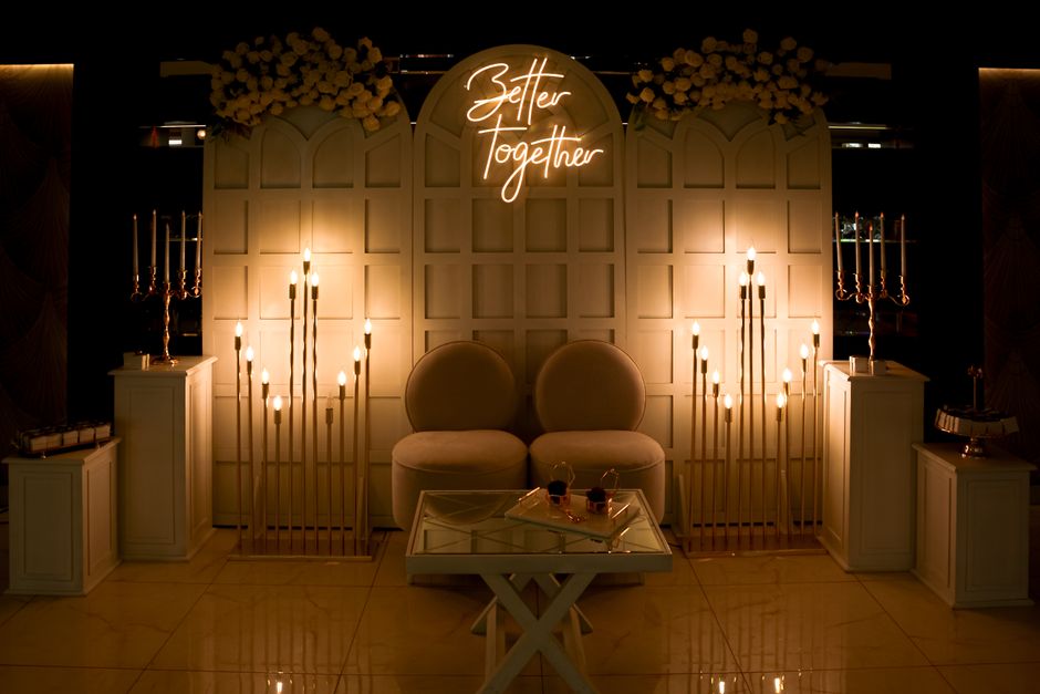 VIP private room aesthetic dark neon