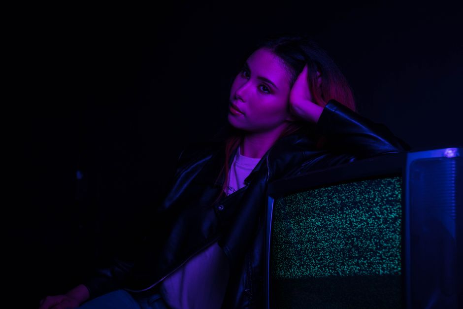 Live cam studio neon glow