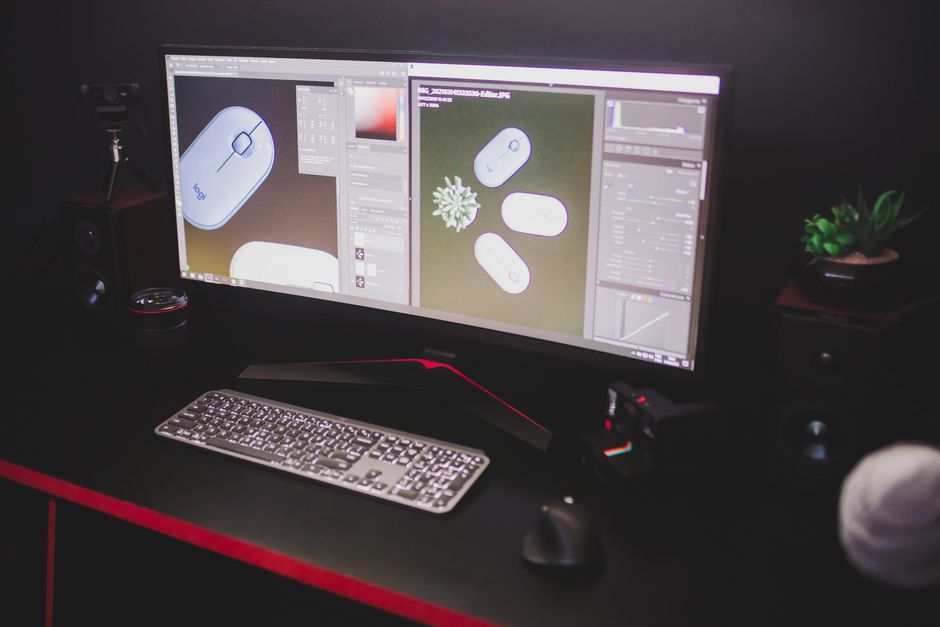 Side-by-side live cam studio setup