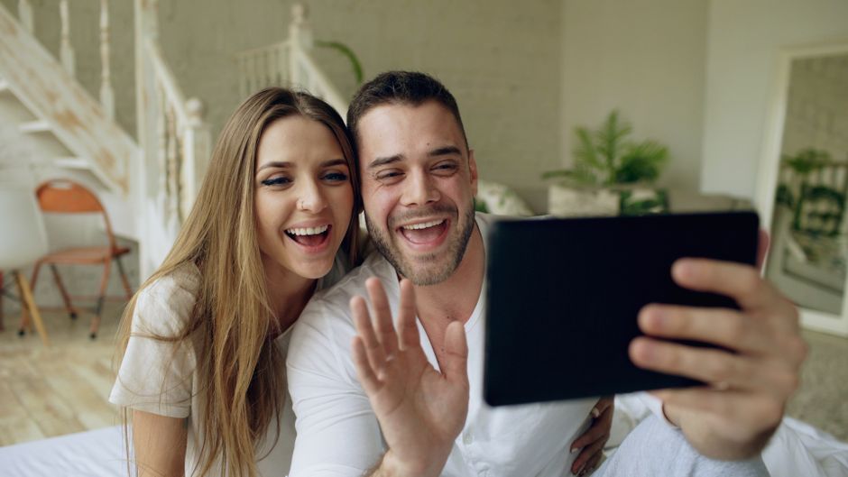 Long-distance video chat