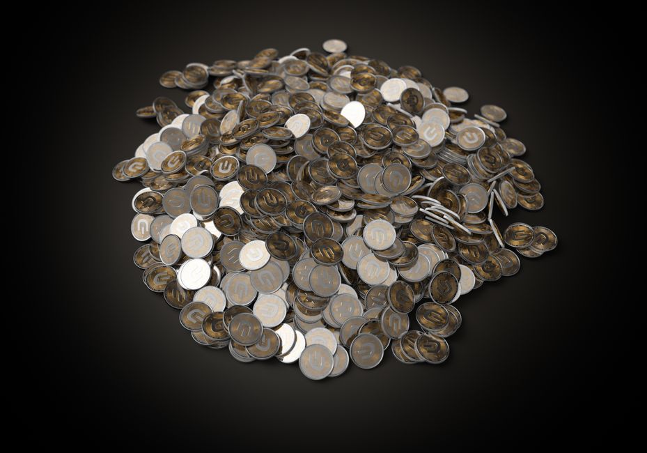 Gold coins representing revenue