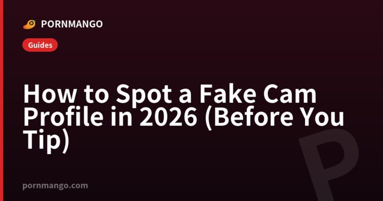 How to Spot a Fake Cam Profile in 2026 (Before You Tip) — Pornmango