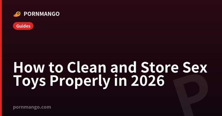 How to Clean and Store Sex Toys Properly in 2026 — Pornmango