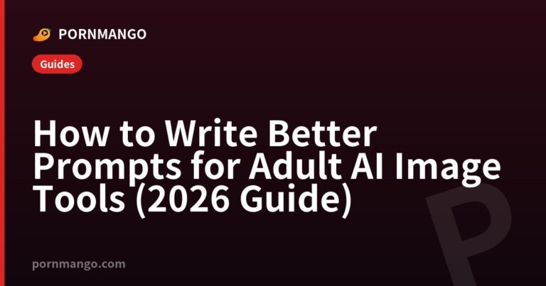 How to Write Better Prompts for Adult AI Image Tools (2026 Guide) — Pornmango