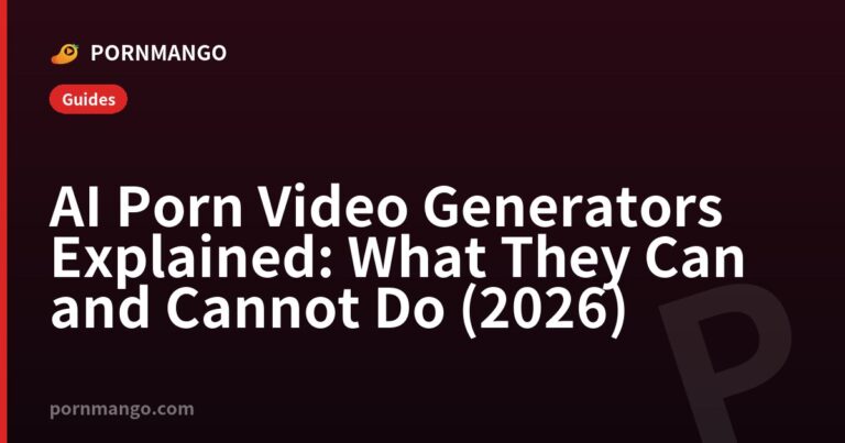AI Porn Video Generators Explained: What They Can and Cannot Do (2026) — Pornmango