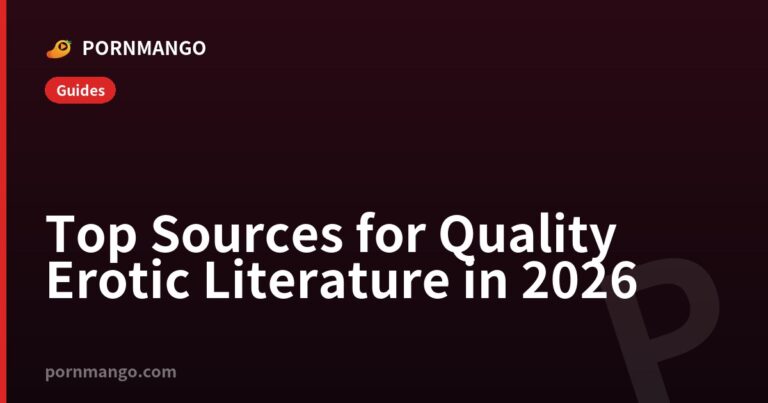 Top Sources for Quality Erotic Literature in 2026 — Pornmango