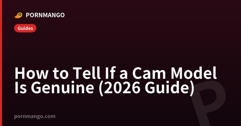 How to Tell If a Cam Model Is Genuine (2026 Guide) — Pornmango