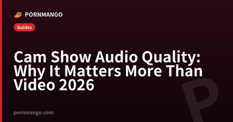Cam Show Audio Quality: Why It Matters More Than Video 2026 — Pornmango